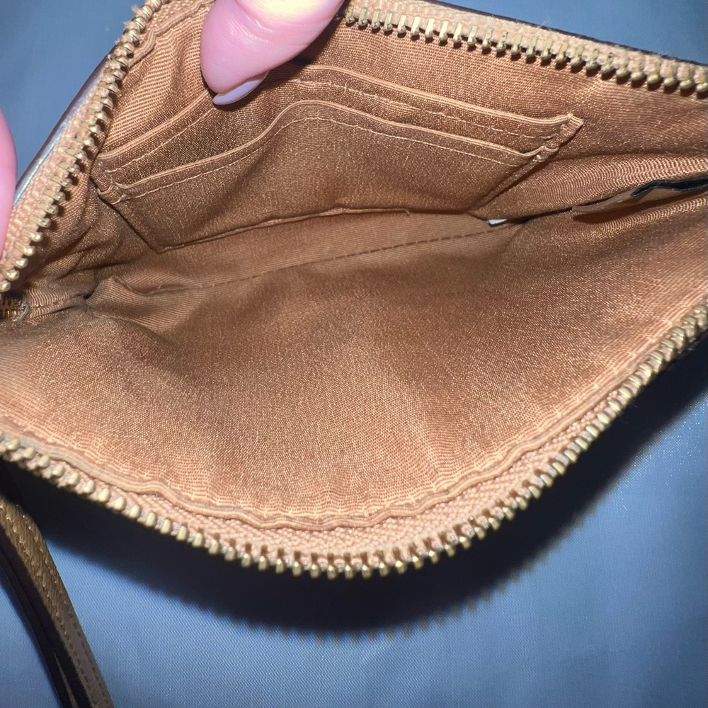 Coach Brown Leather Wristlet - Picture 3 of 8